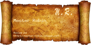 Mester Robin névjegykártya